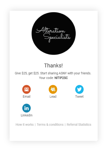 alteration specialists referral code