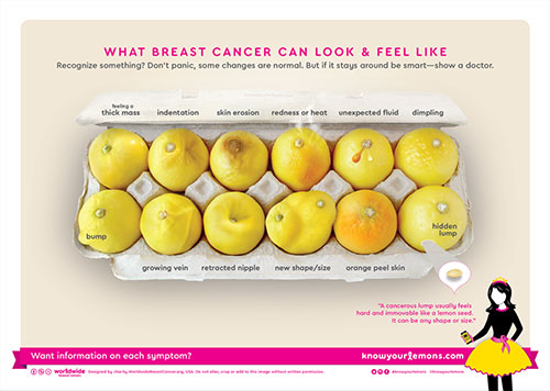 WORLDWIDE BREAST CANCER MAKES LEMONADE