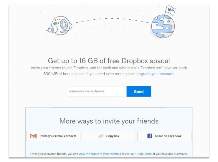 dropbox referral campaign