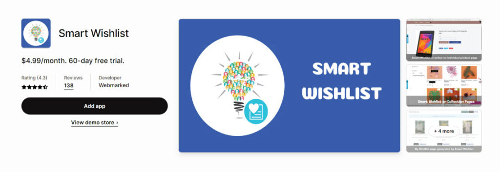 Smart Wishlist by Webmarked