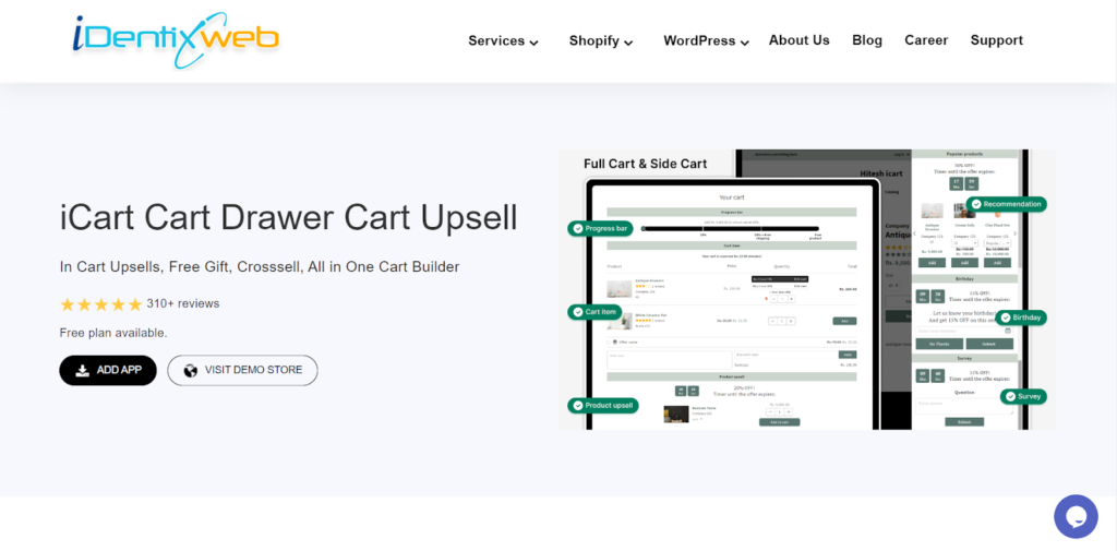 iCart Cart Drawer Cart Upsell